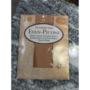 Evan-Picone Sheerest Sheer Pantyhose Beige Size Long Control Top Style# 151